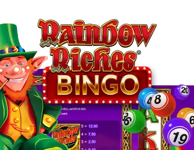 Rainbow Riches Bingo - Irish-Themed Online Bingo Game with Rainbow Jackpot, Wishing Well & 1,000x Max Win